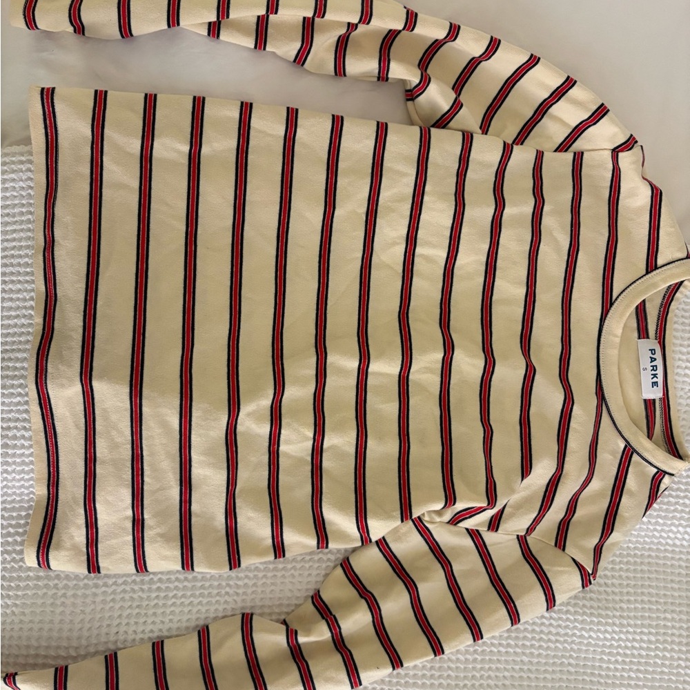 Parke Red and Navy Striped long sleeve